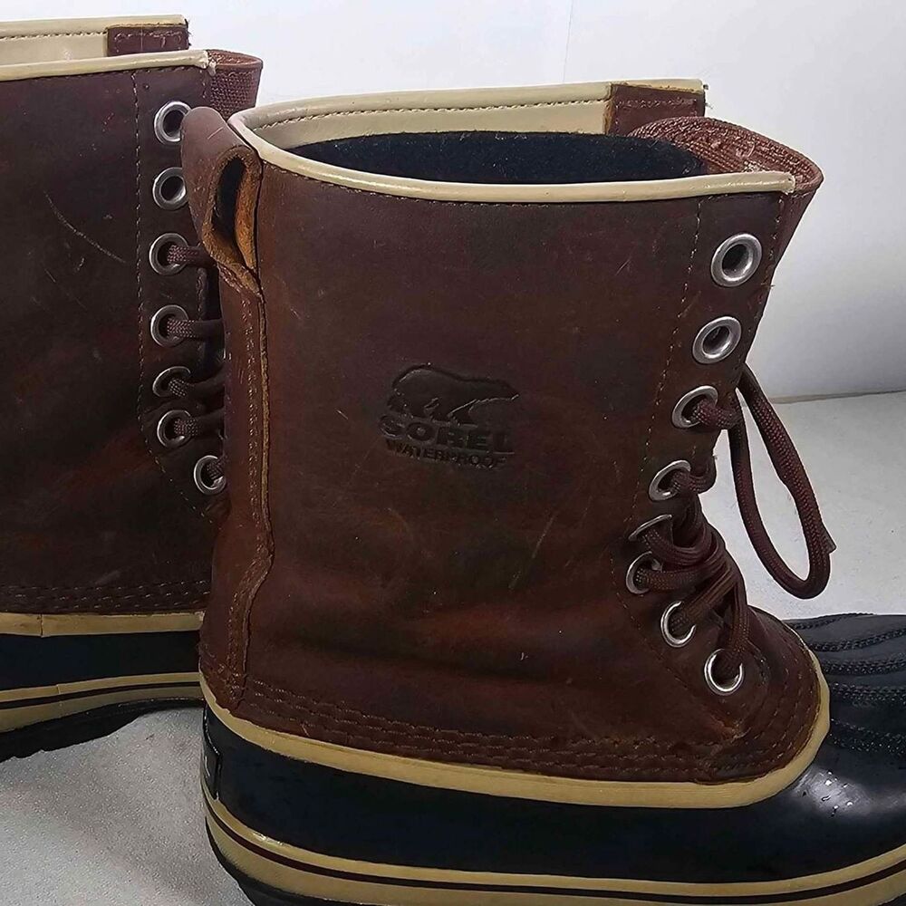 Sorel Water Proof Blue/Brown Leather Boot Women's- Size 6.5